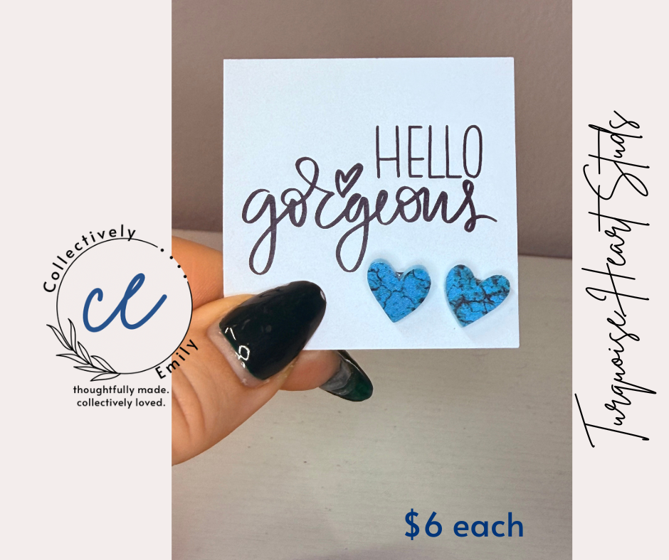 Heart Stud Earrings (Acrylic)