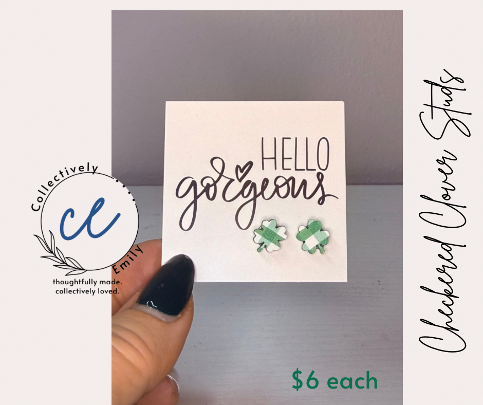 Clover Stud Earrings (Acrylic)