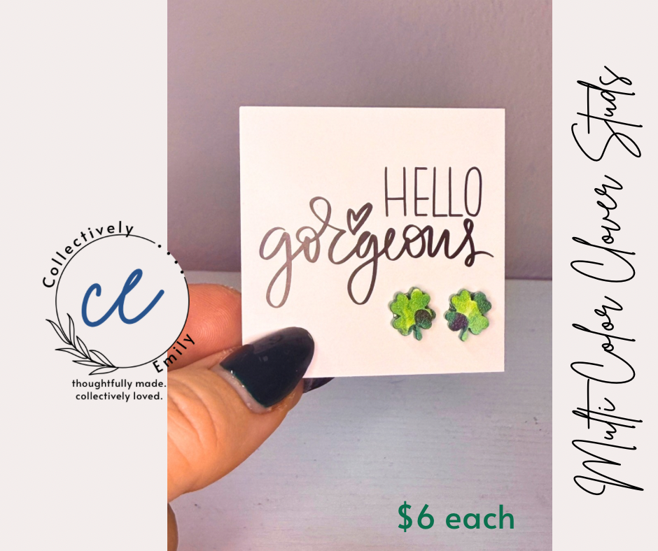 Clover Stud Earrings (Acrylic)